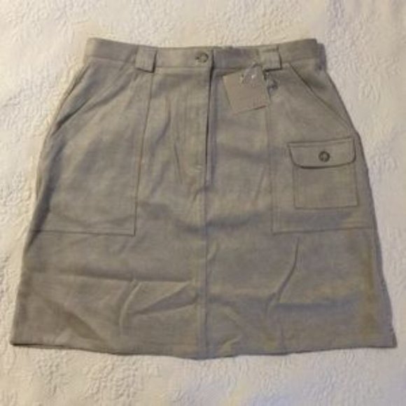 NEW J. Jill Faux Suede Skirt - Picture 1 of 3